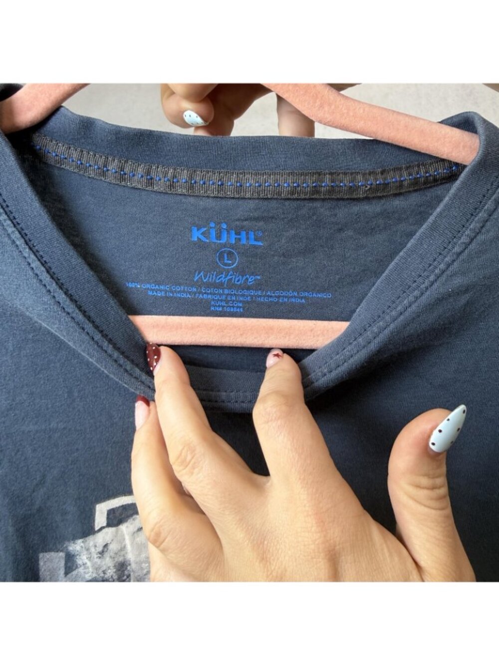 Kuhl Shirt Mens Large Gray Mountain Logo Graphic Tee Organic Cotton Outdoor - Picture 2 of 10